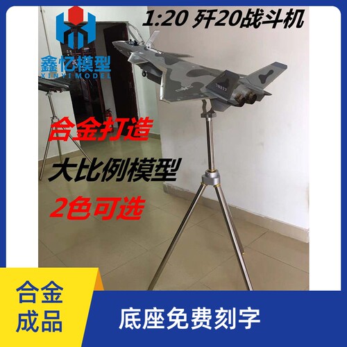 鑫忆1：20 大比例歼20战斗机 j20隐形飞机仿真静态成品 军事模型