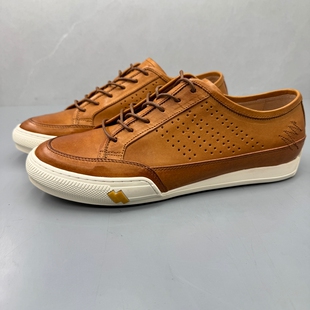 复古休闲英伦手工鞋 稀缺罕见高档马皮男鞋 镂空板鞋 新款 欧洲站夏季