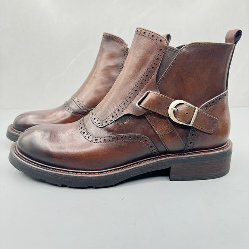 复古马丁靴真皮短靴固特异