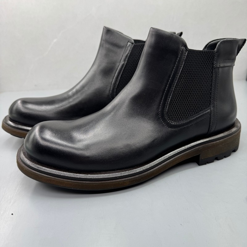 真皮男鞋大头靴固特异手工马丁靴