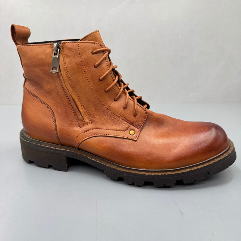 真皮男复古手工靴美式机车马丁靴