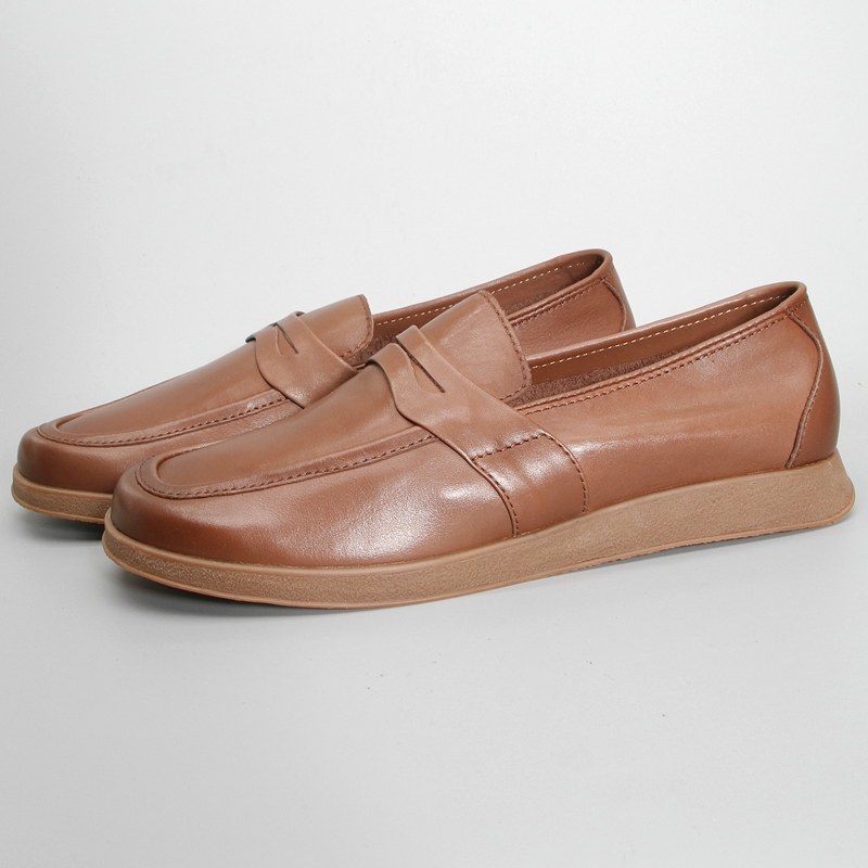 捡漏稀缺广州鞋头层牛皮男鞋商务软底皮鞋正装鞋厚底一脚蹬大头鞋