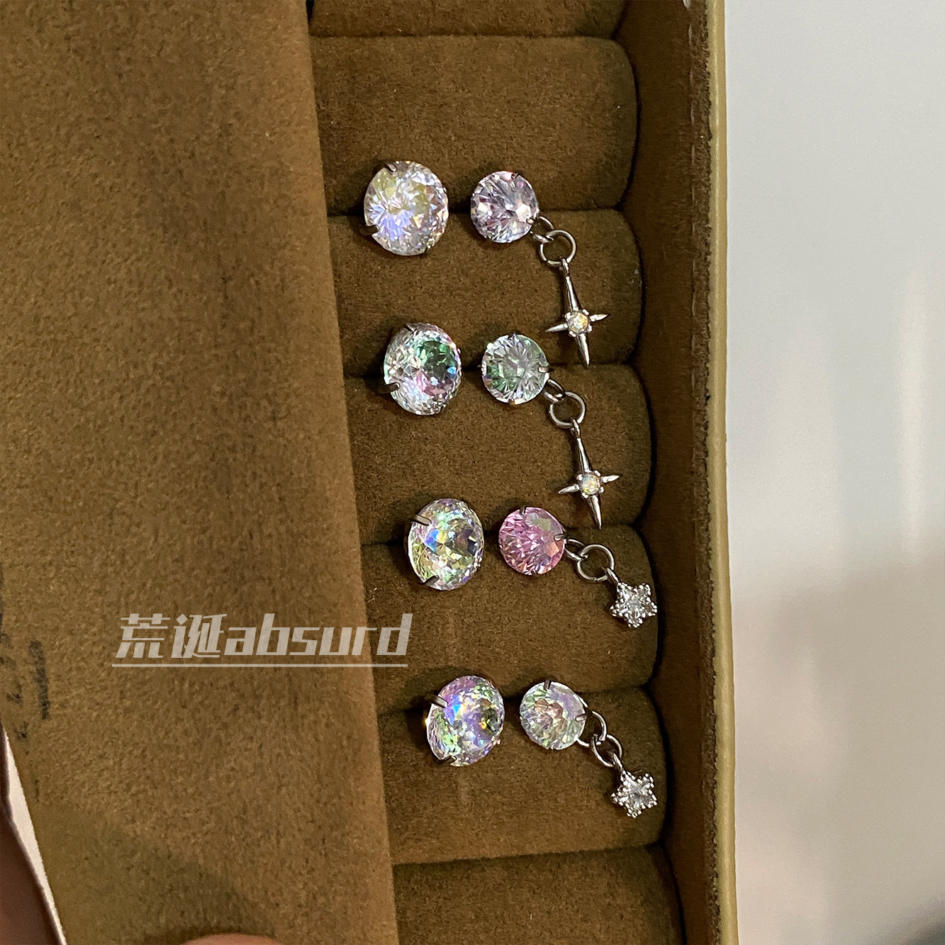 钛钢材质小清新吊坠马蹄环