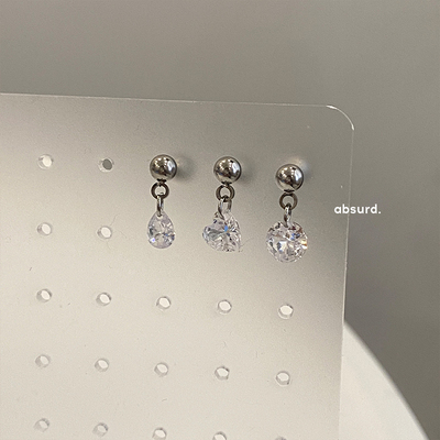 钛钢简约风锆石女吊坠