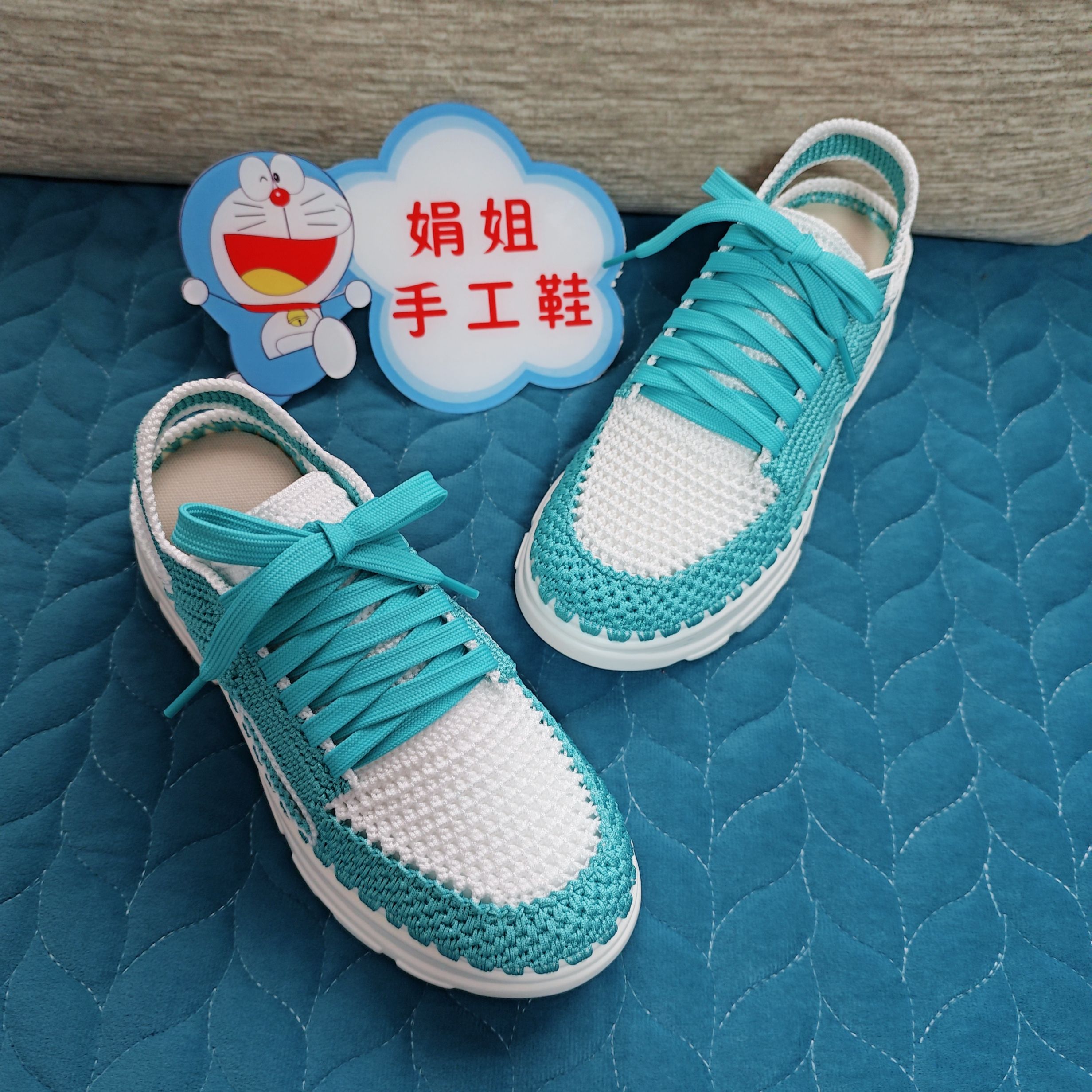 新款手工编织空心线运动鞋男女夏时尚休闲鞋