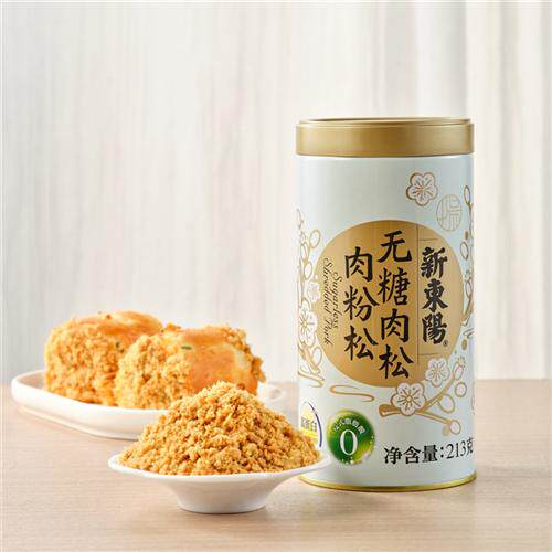 新东阳无蔗糖不添加蔗糖中老年食品原味猪肉松(肉粉松)213g*1罐装