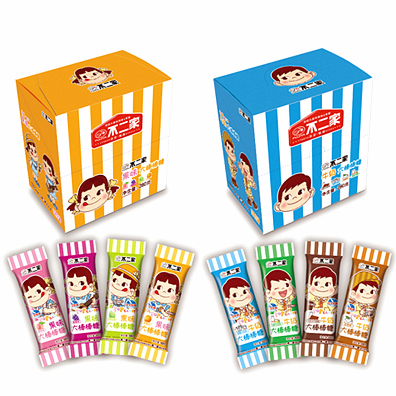 不二家棒棒糖10g*28支装大棒糖水果牛奶味结婚庆喜铺礼盒糖果