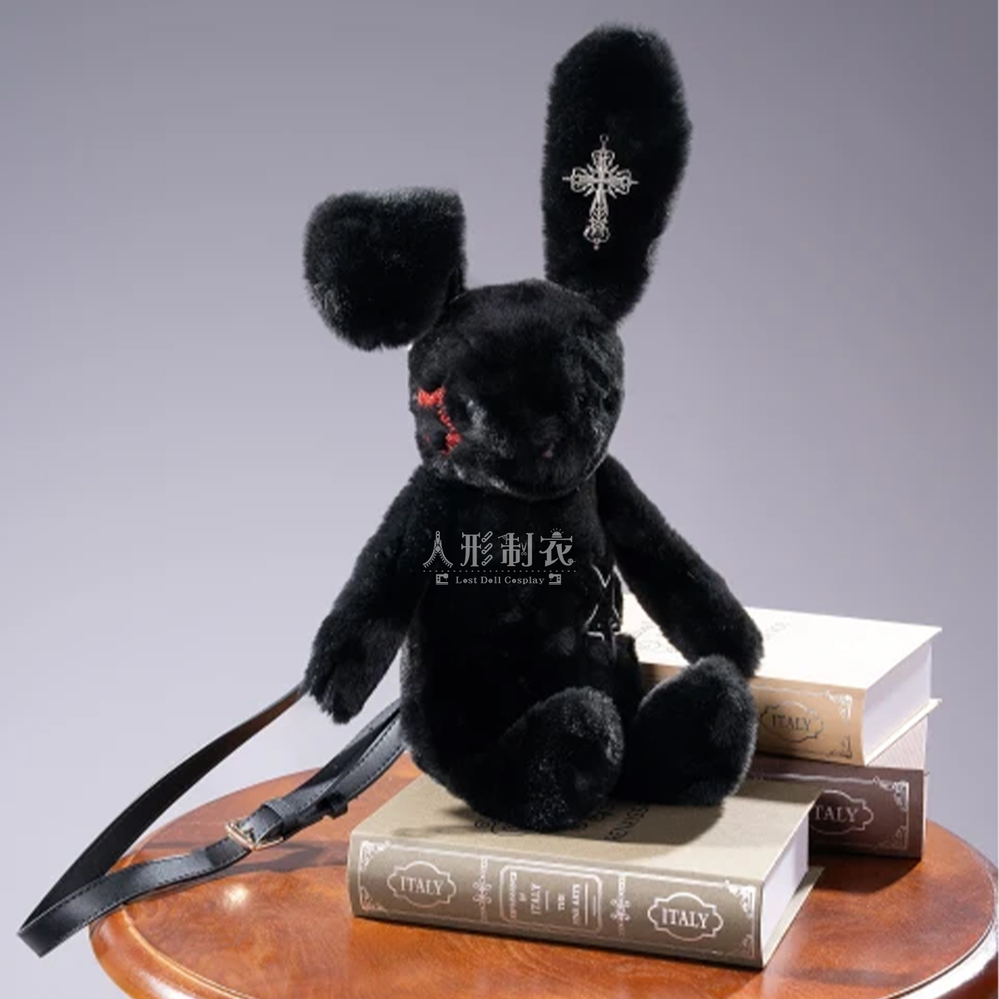 摇滚乐队绫波丽立耳黑兔单肩包