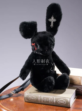 摇滚乐队绫波丽立耳黑兔单肩包
