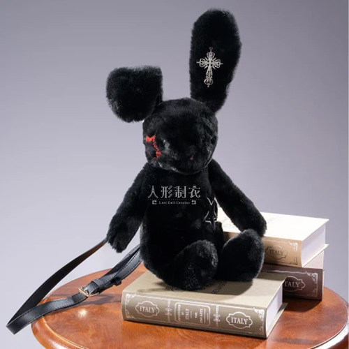 摇滚乐队绫波丽立耳黑兔单肩包