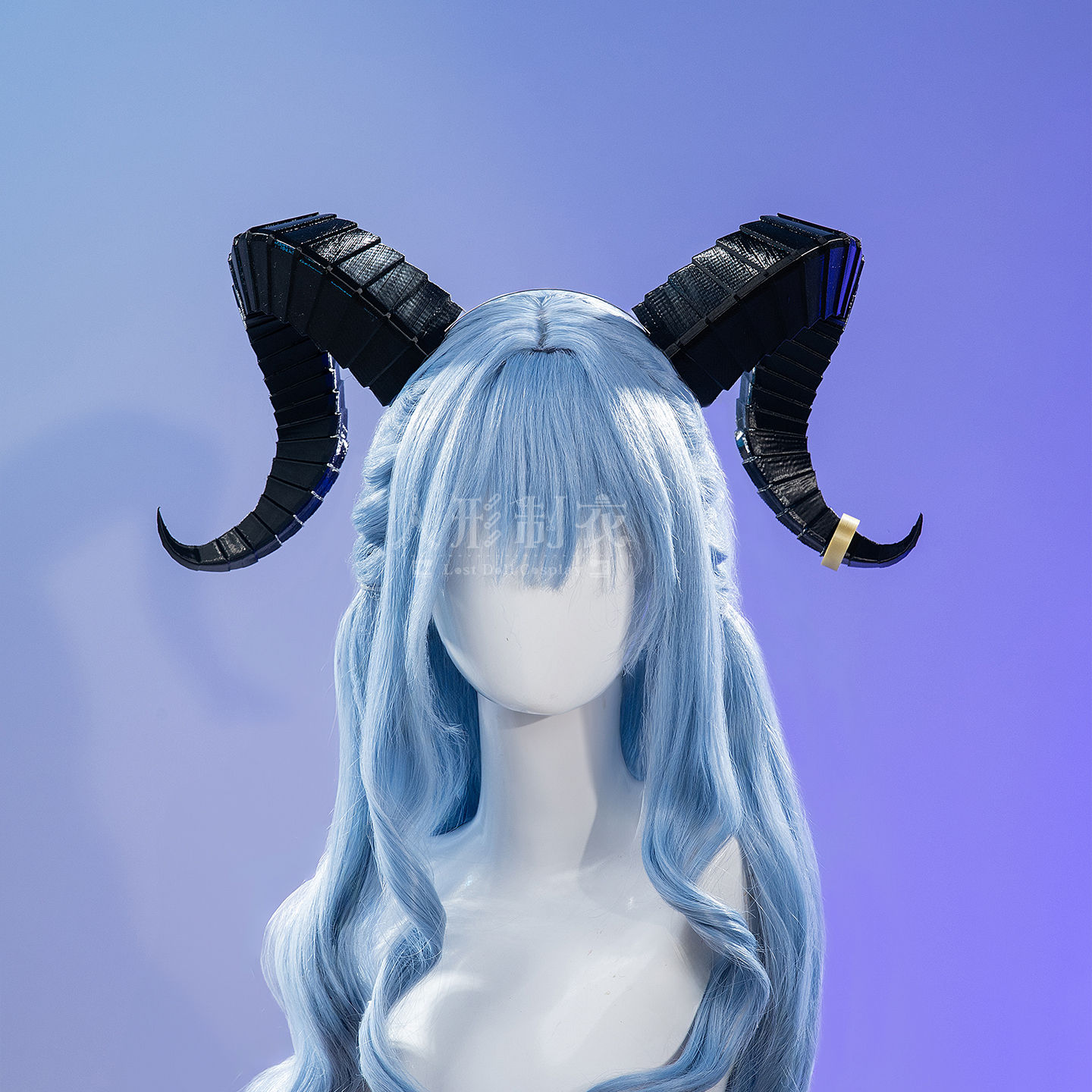 人形制衣cosplay配件明日方舟丰川祥子cos特调灰蓝假发道具角尾巴