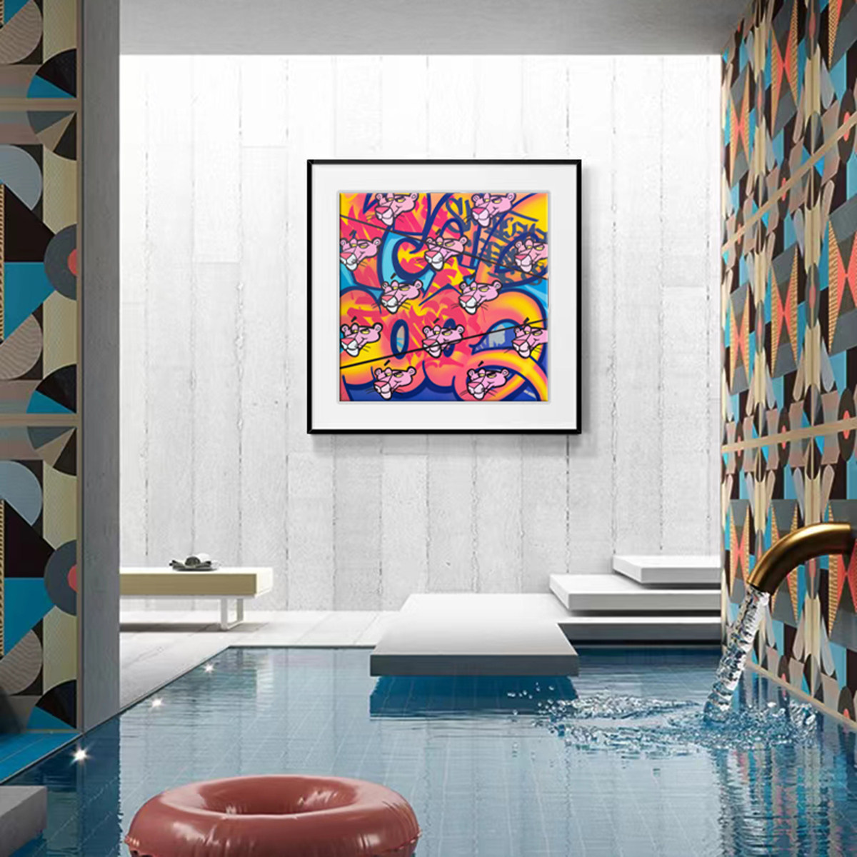 王加诺版画 米老鼠 现代简约 卡通动漫儿童画 客厅沙发潮流装饰画