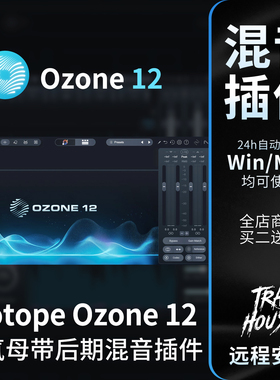 臭氧12 Ozone 12 全新一键母带混音效果器插件录音后期软音源压缩