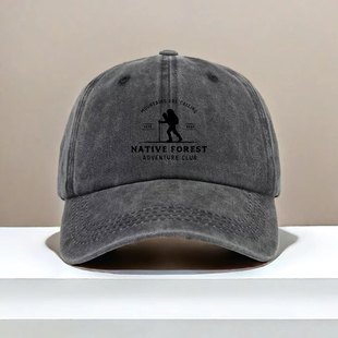 森林探险俱乐部帽子男女棒球帽百搭新款男士帽子户外鸭舌帽遮阳帽