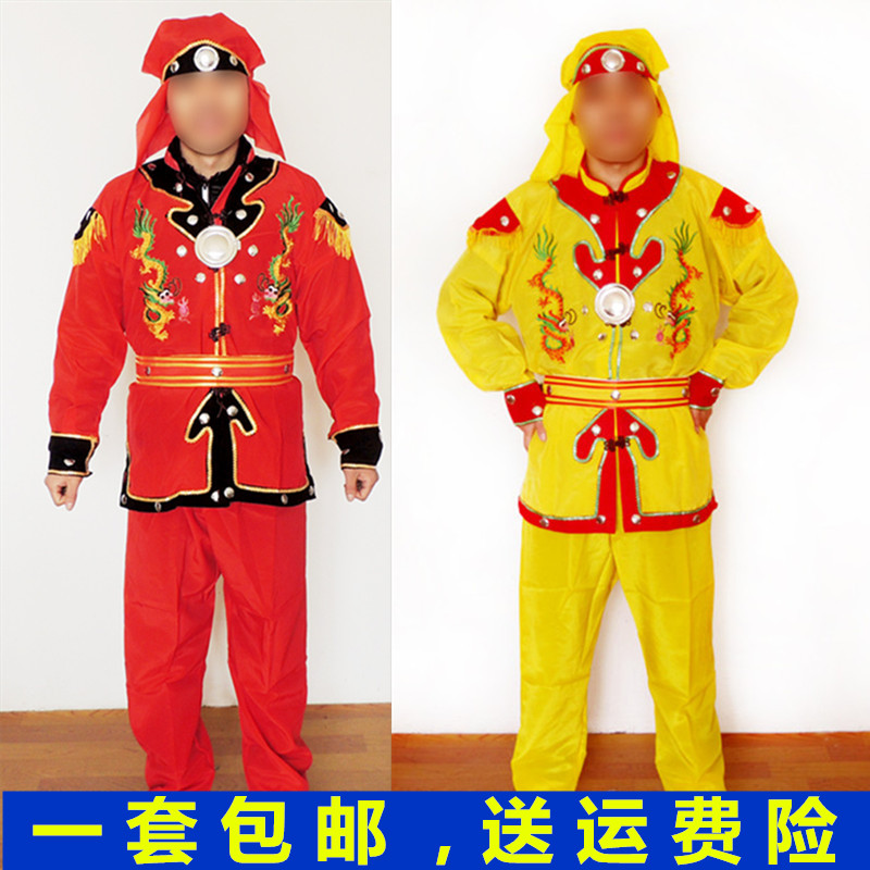 打鼓服装锣鼓衣服舞龙舞狮服装迎亲轿夫服装威风锣鼓腰鼓服
