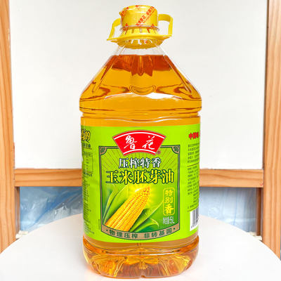 鲁花桶装5L压榨特香玉米胚芽油