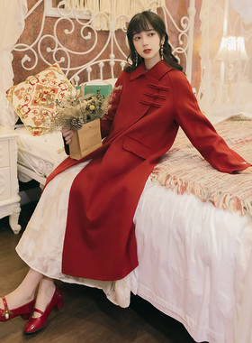 唐装中国风女装红色敬酒服2025新款订婚裙日常可穿国风新中式大衣