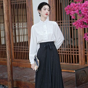 汉服女唐装中国风女装中式国风马面裙套装2023新款秋季新中式上衣
