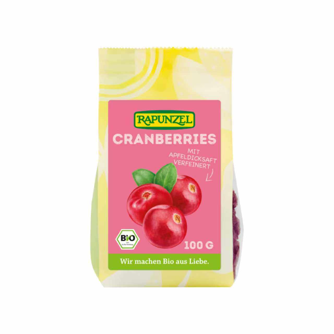 Rapunzel有机蔓越莓果干0白砂糖无熏硫自然熟德国进口100g
