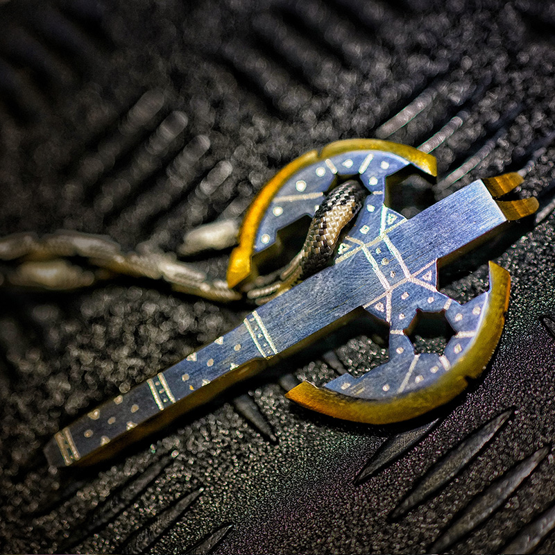 美国原产machoblades edc 撬斧 钛合金撬棍 手工edc钥匙扣件
