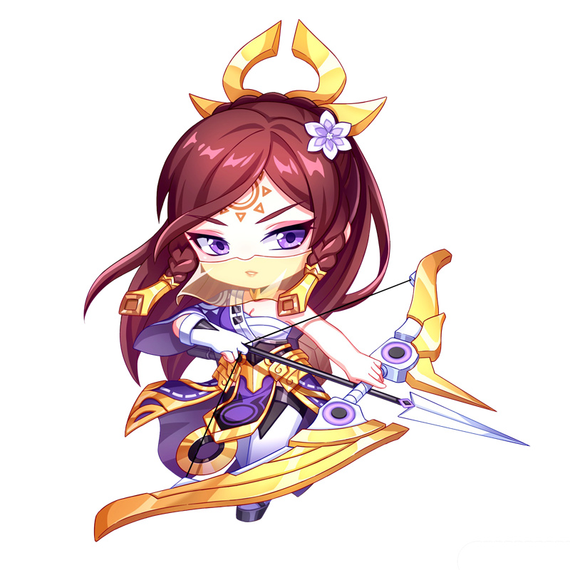 6月新款伽罗花见巫女钥匙扣书包小挂件圈q版卡通射手王者游戏周边