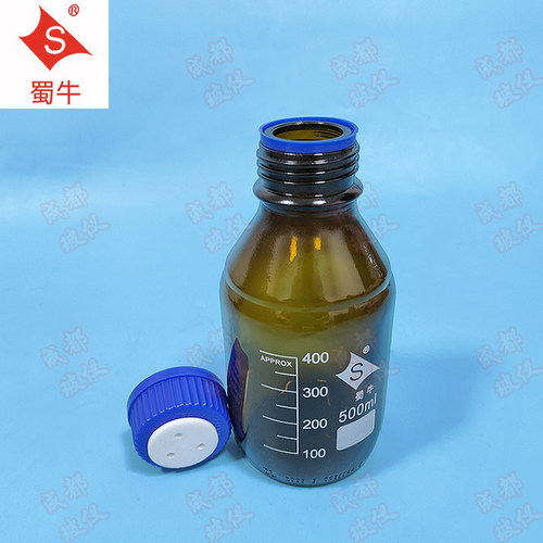 中性料棕色丝口流动相液瓶 1孔2孔3孔 100ml~2000ml 茶色谱溶剂瓶