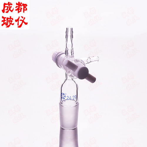 聚四氟乙烯阀门T型具塞三通接头 14/23 19/26 24/29T形三通加压头