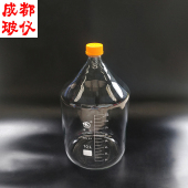 透明白色 10000ml 相液螺口瓶 黄盖高硼硅丝口试剂瓶 蜀牛试剂瓶