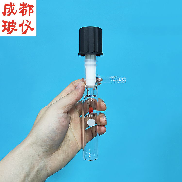 厚壁溶剂储存瓶 平底 25ml~350ml具四氟全包裹高真空阀 SCHLENK瓶