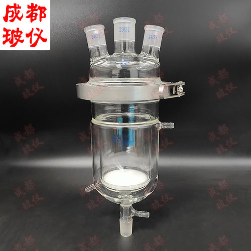 法培 三口开口式双层砂芯抽滤漏斗 250ml~2万ml 带法兰夹 整套