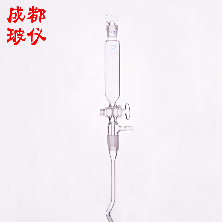 成都玻仪 二氧化硫残留量测定装置配件 50ml刻度量管直形分液漏斗