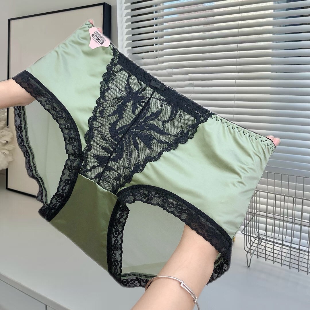 女士内裤蕾丝拼接舒适透气三角裤