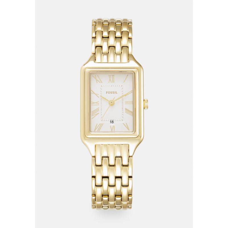 代购Fossil化石  RAQUEL女士腕表日期防水指针计时金色钢带金属