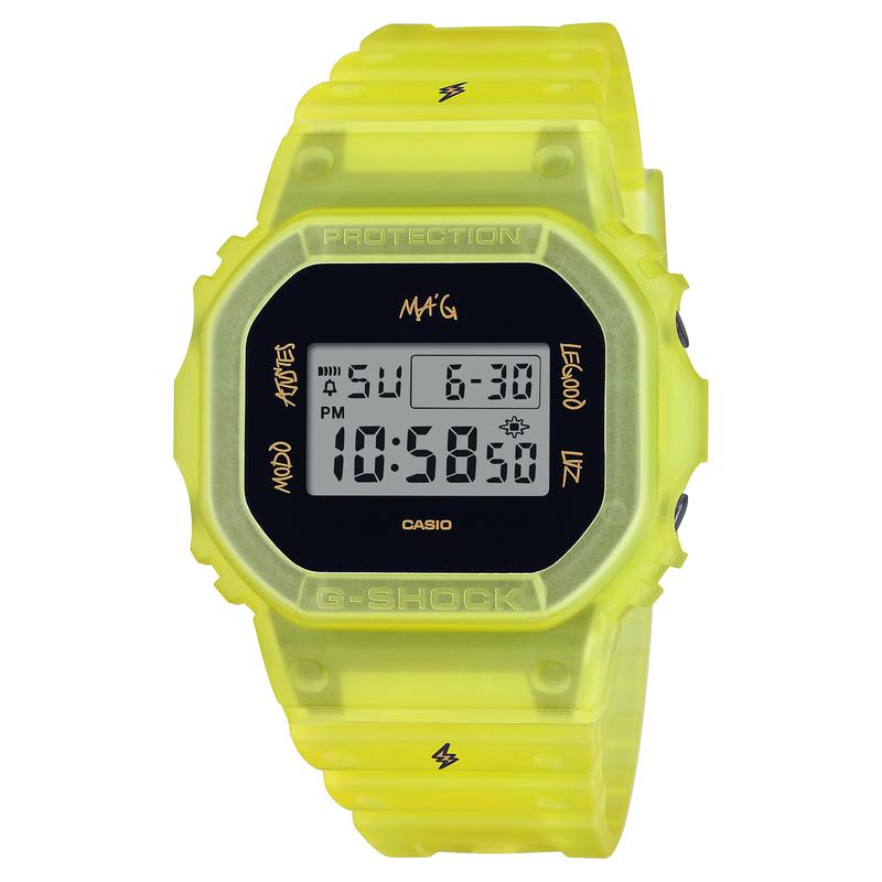 G-SHOCKGSHOCK联名J Balvin透明黄防震手表中性款潮流音乐艺术腕
