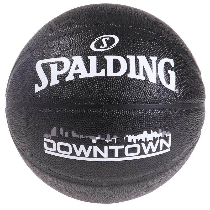 日本代购Spalding/斯伯丁篮球室内外通用耐磨7号球黑色实战训练