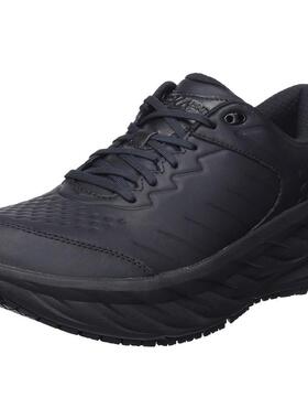 代购Hoka OneOne男士跑步鞋缓震防滑防水全天候舒适黑色皮革材质