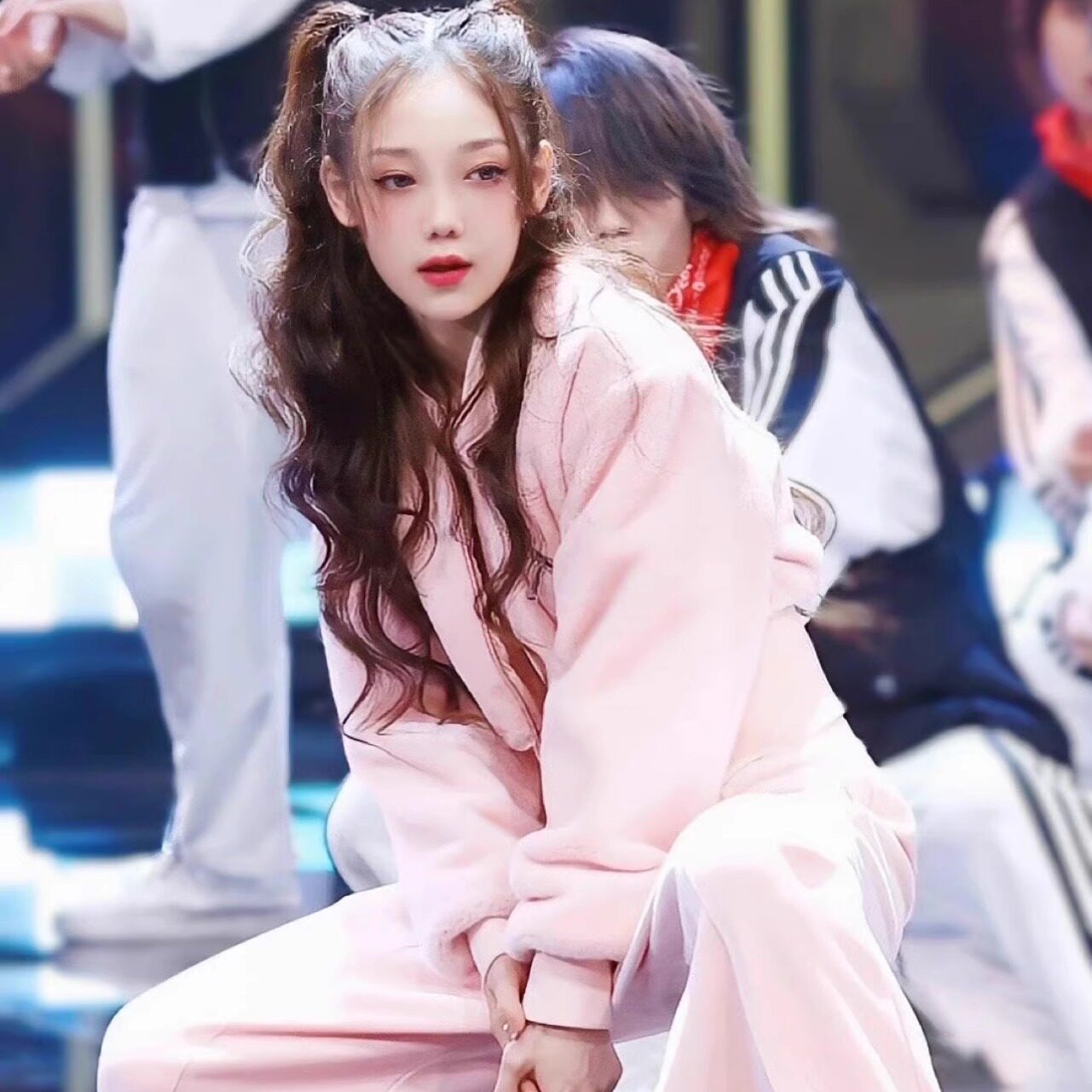 星芭莎 希林娜依高同款 粉色百搭休闲时尚运动套装长袖卫衣裤子女