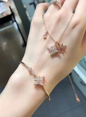 a星星项链女高级感八芒星锁骨链