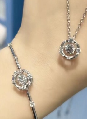 Constella项链培育钻耳环女天鹅