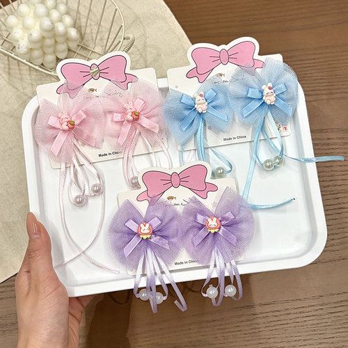 木林槿儿童汉服网纱发夹套装