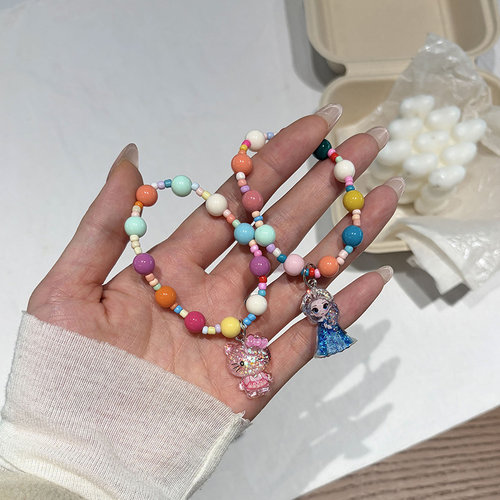 儿童公主卡通水晶串珠手链套装