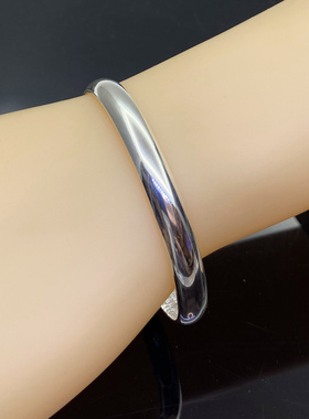 晶彩银传统女足银9999心经手镯