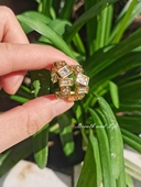 新款 C型耳圈爆闪镐石轻奢高级感宝石18k金耳环原创设计师款 气质