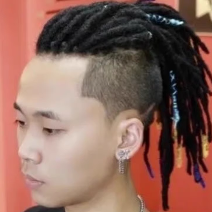 欧美脏辫假发片后背头型直接扎辫子非洲黑人烫脏辫发型外贸出口男