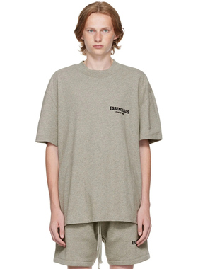Essentials SS22 植绒圆领字母短袖美式情侣T恤Fear of God复线