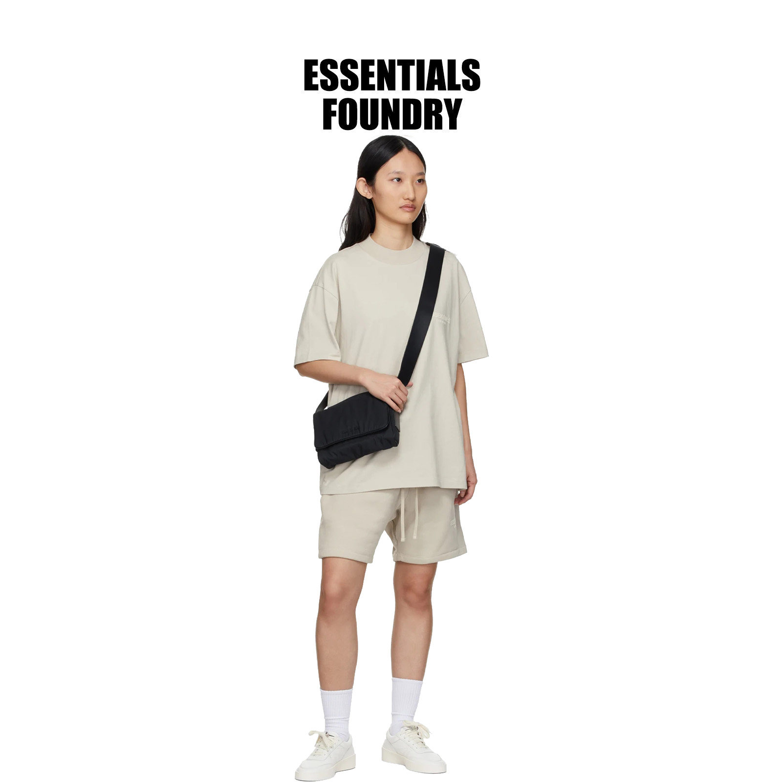 ESSENTIALS 短裤2022秋冬美潮宽松男女情侣款抓绒裤子 63