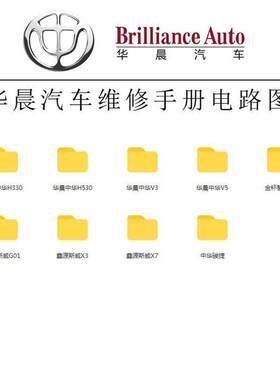 鑫源斯威G01X3X7华晨中华H330H530V3华晨维修手册电路图汽修资料