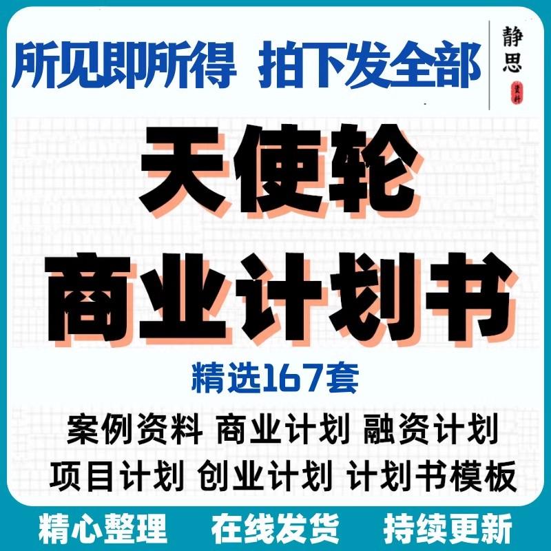 天使轮A轮商业计划书创业公司专案融资商业计划成功案例方案模板
