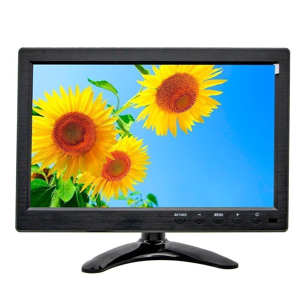 10寸高清车载USB播放显示器家用监控器多功能接口VGA/HDMI/RCA/TV