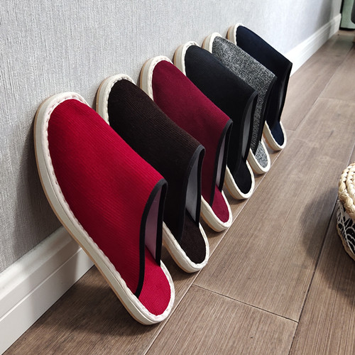 春秋透气手工布拖鞋室内地板四季